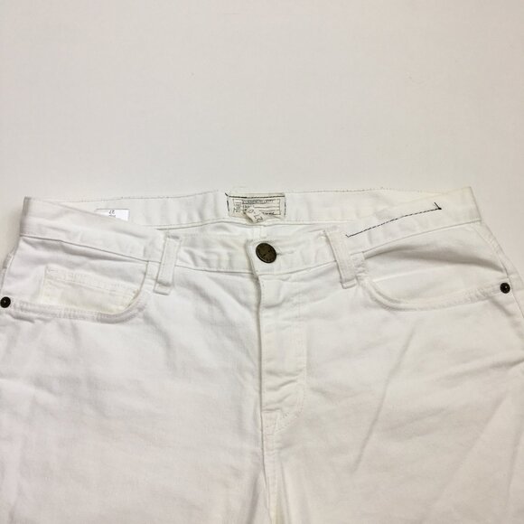 CURRENT ELLIOTT Sugar Wash The Boyfriend Roll Short Cuffed Raw Hem Denim Shorts - Picture 5 of 15